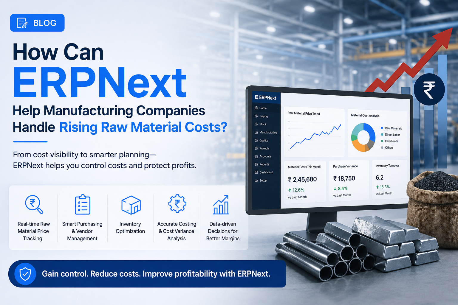 How Can ERPNext Help Manufacturing Companies Handle Rising Raw Material Costs?
