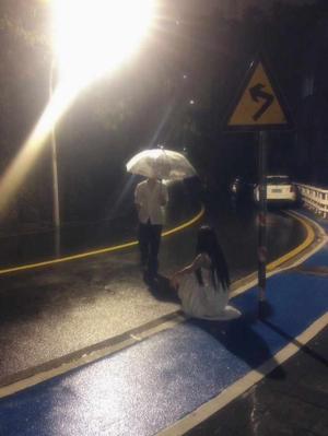 Rain was the only one watching.. Until he came