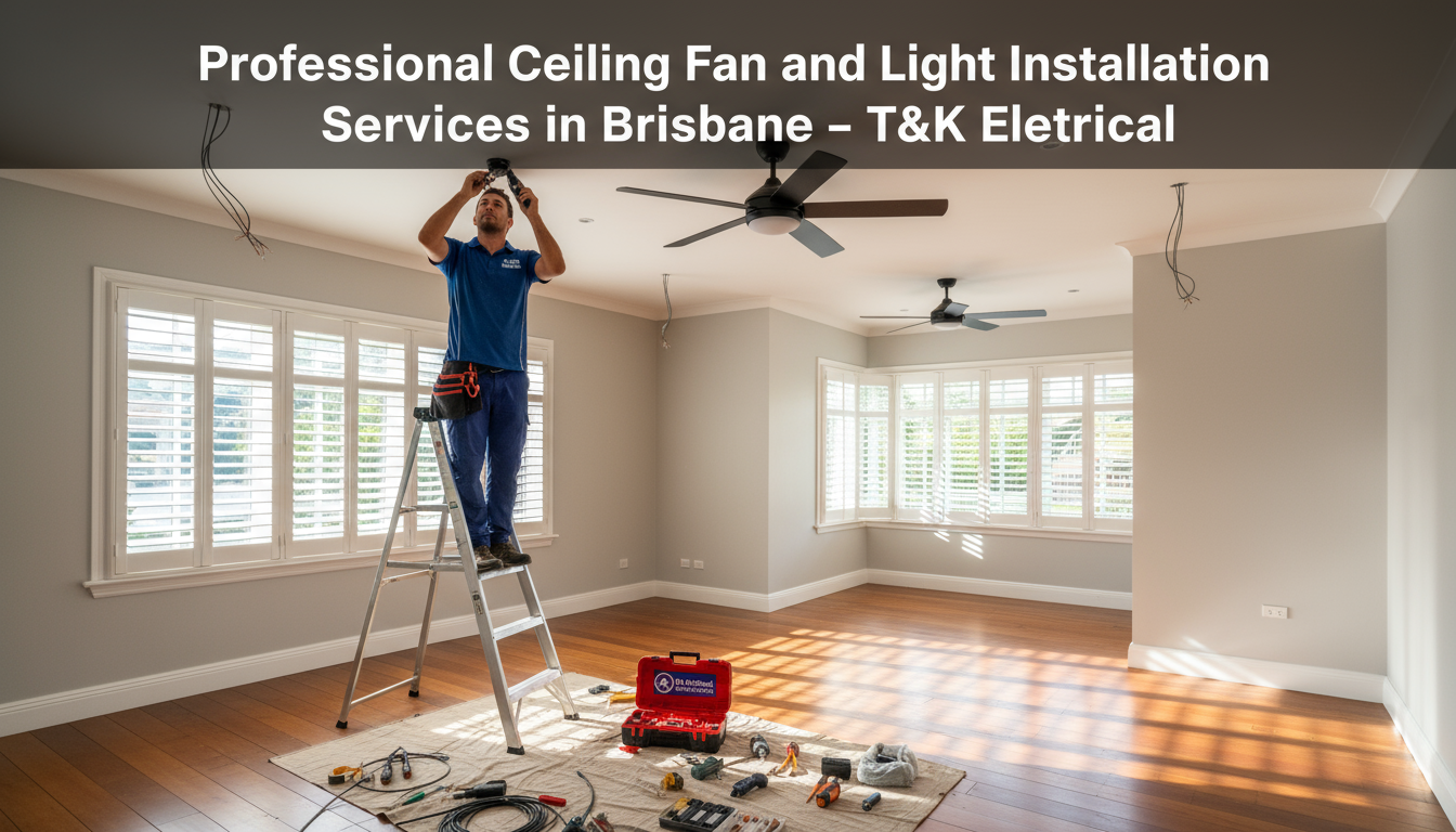 Professional Ceiling Fan and Light Installation Services in Brisbane – T&K Electrical