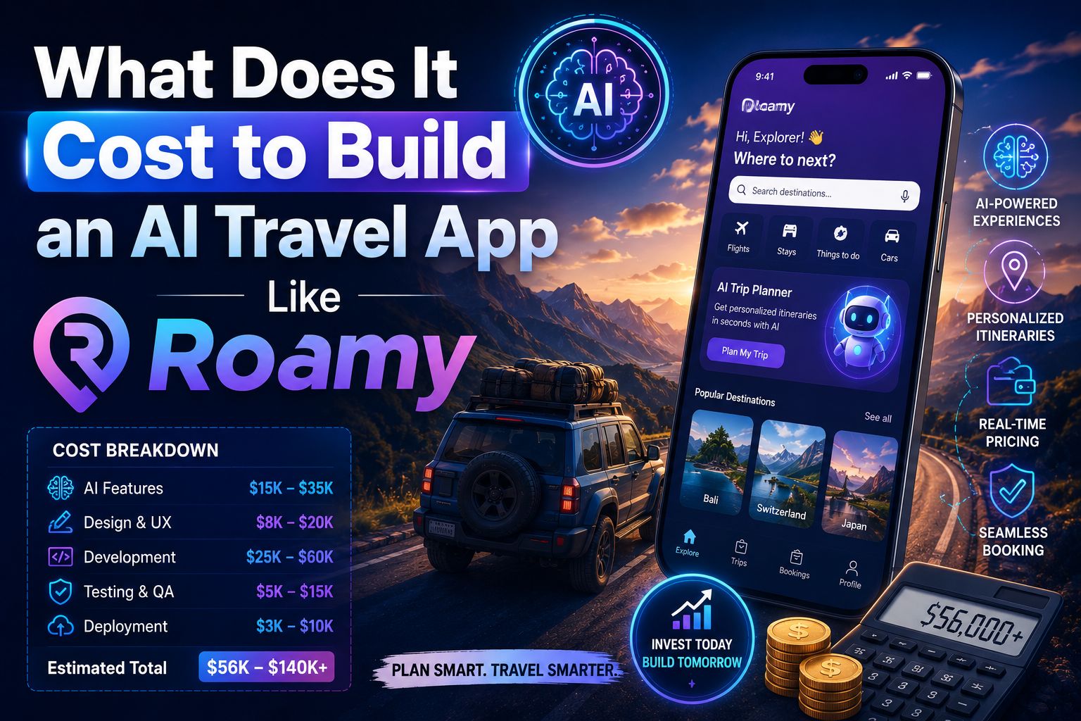 How Much Does It Cost to Develop an AI Travel App Like Roamy in 2026?