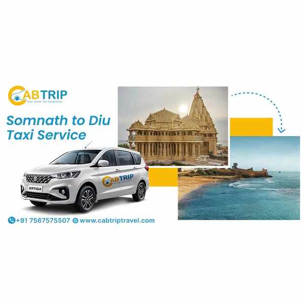 Somnath to Diu Taxi Service with Cab Trip Travel