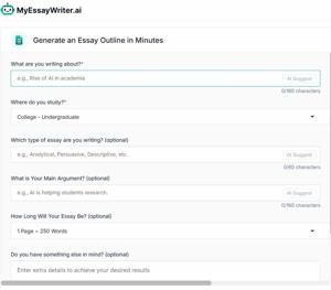 MyEssayWriter.ai Essay Outliner: Your Essay Planning Genius!