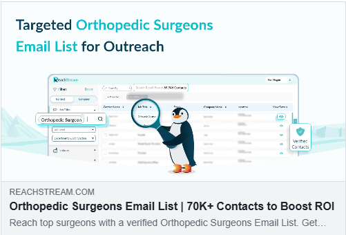 Orthopedic Surgeon Email List for Better Targeting