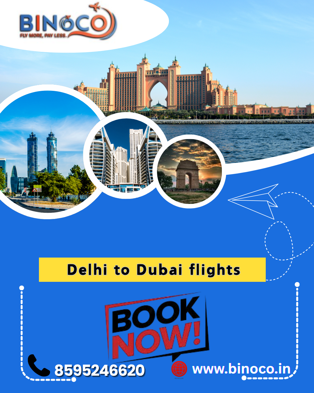✈️ Fly Smart in 2025: Book Affordable Delhi to Dubai Flights with Binoco