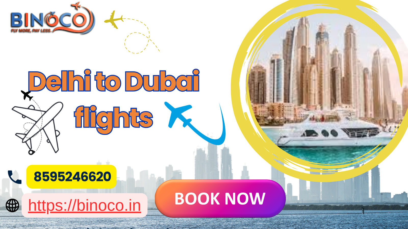 "Skyways to the Future: Exploring Delhi to Dubai Flights with Binoco in 2025"