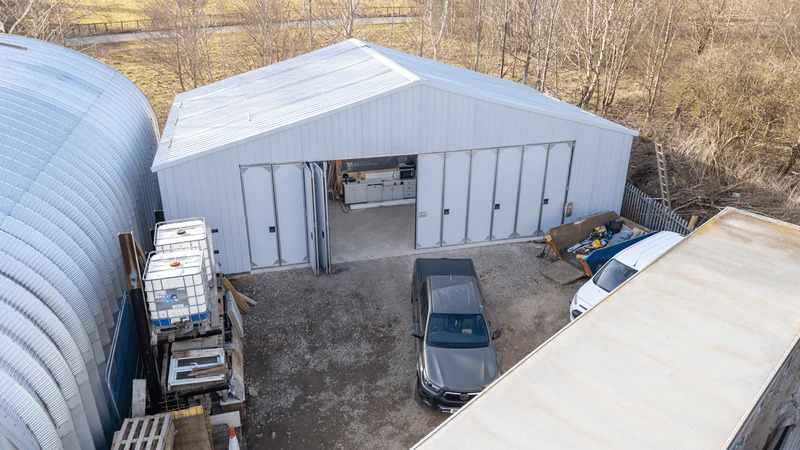 Hangar för flygplan i stål