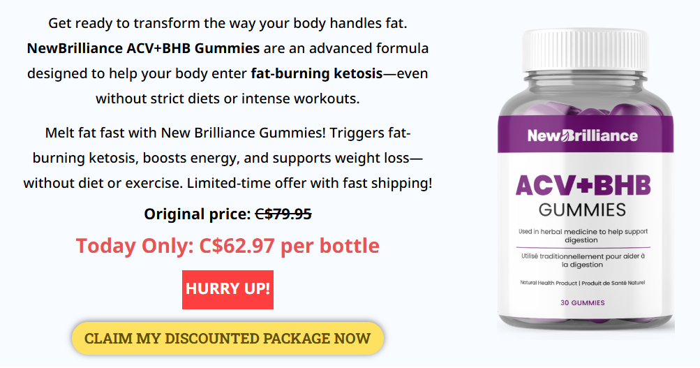 NewBrilliance ACV Gummies CANADA Price, Working & Reviews [2025]