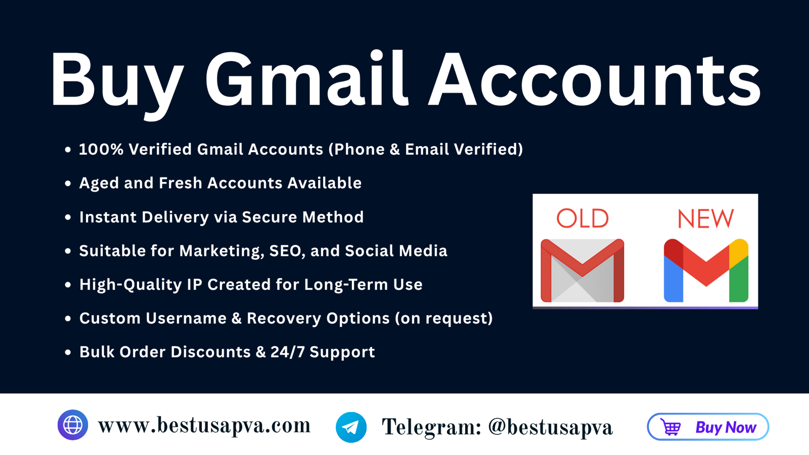 Where to Buy Aged PVA Gmail Accounts| Bestusapva