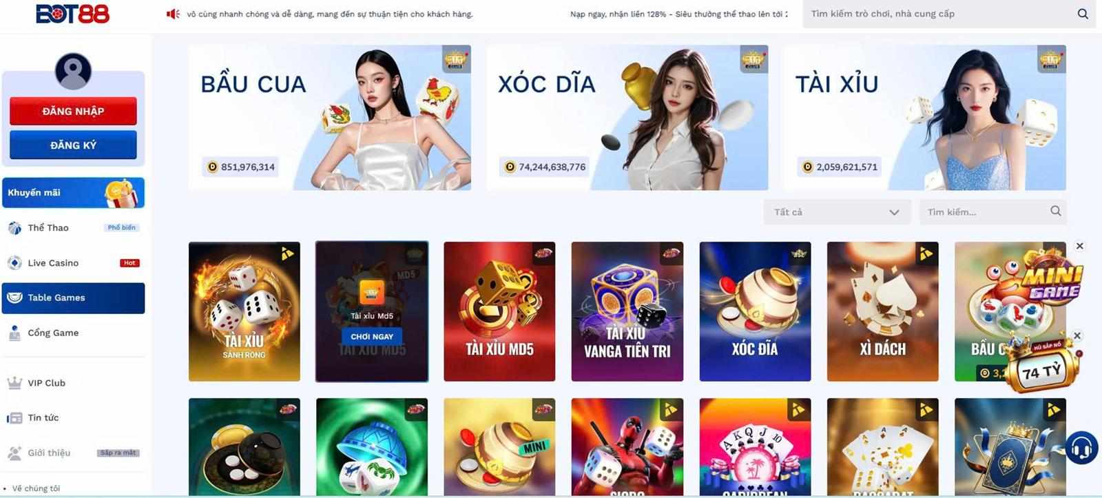 Lợi ích khi chơi Table Games Game bàn cổ điển tại Bot88