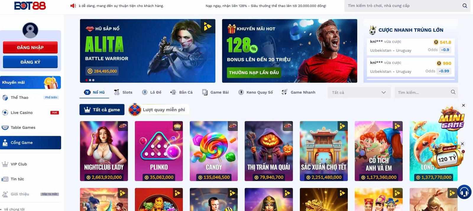 Hướng dẫn tham gia Cổng Game Nổ Hũ đổi thưởng tại Bot88