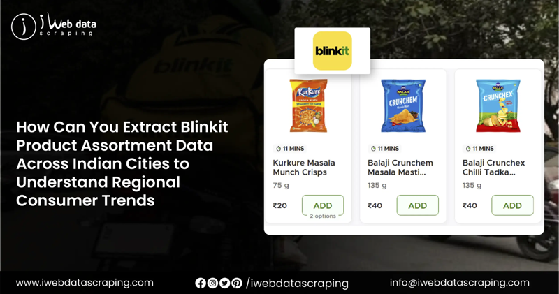 Extract Blinkit Product Assortment Data Across Indian Cities