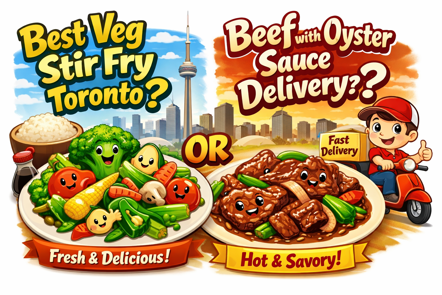 Where Can I Get Best Veg Stir Fry Toronto and Beef with Oyster Sauce Online?