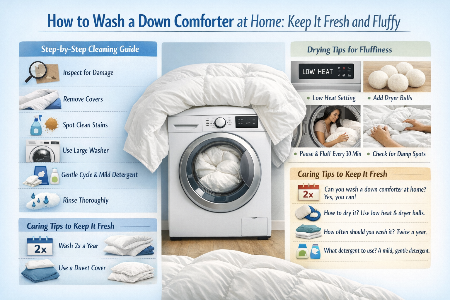 How to Wash a Down Comforter at Home: Keep It Fresh and Fluffy