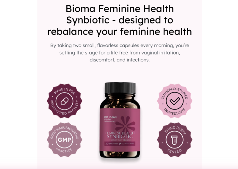 Bioma Probiotics Feminine Health Certified Results and Warnings!!