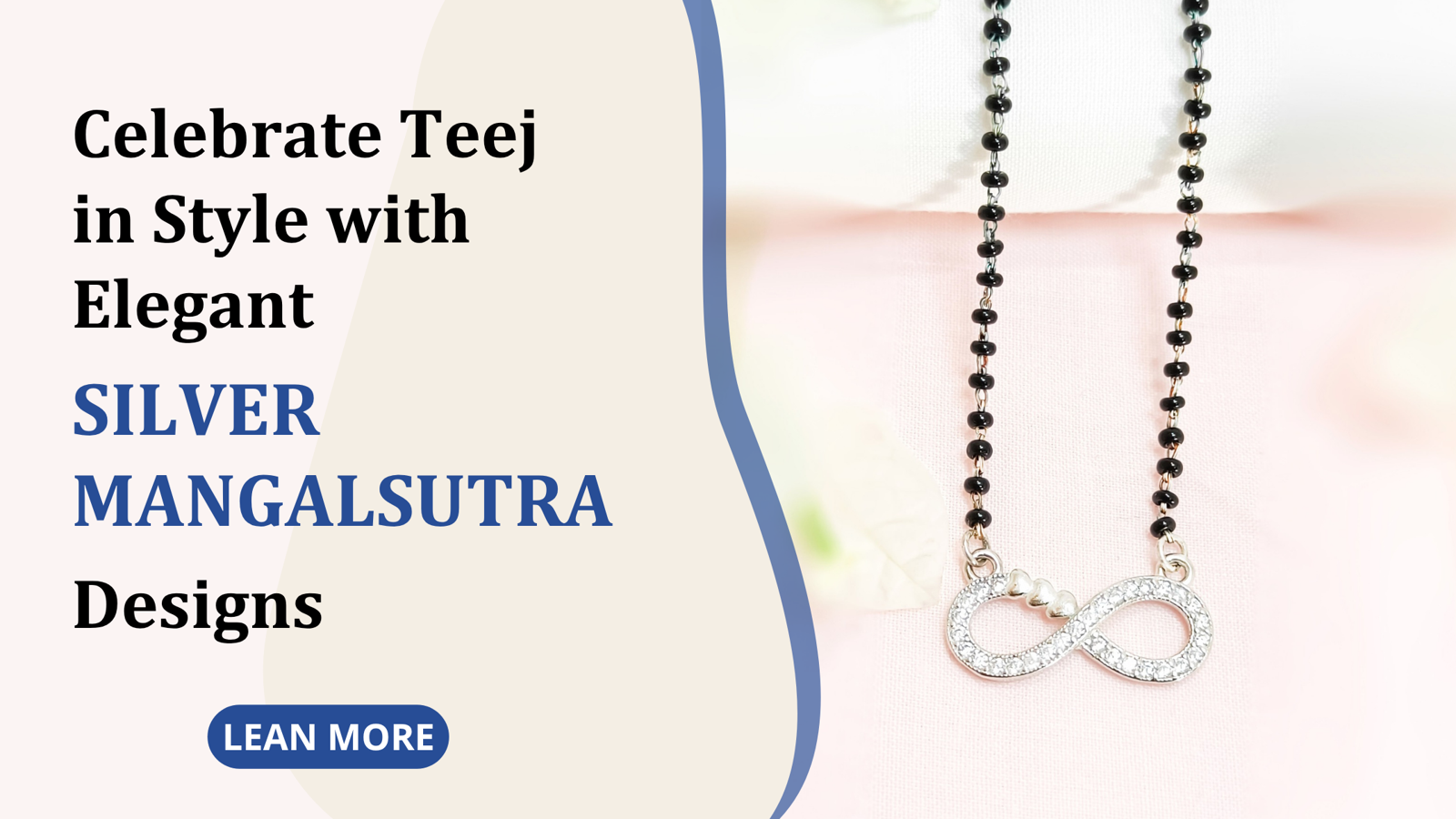 Celebrate Teej in Style with Elegant Silver Mangalsutra Designs