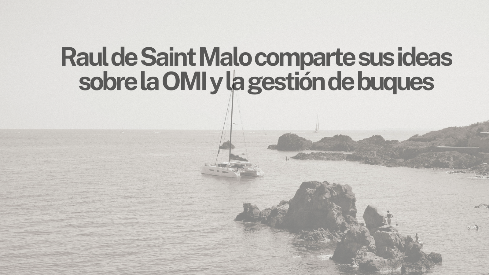 Raul de Saint Malo comparte sus ideas sobre la OMI y la gestión de buques
