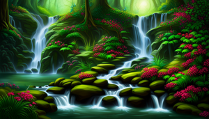Title: The Enchanted Waterfall