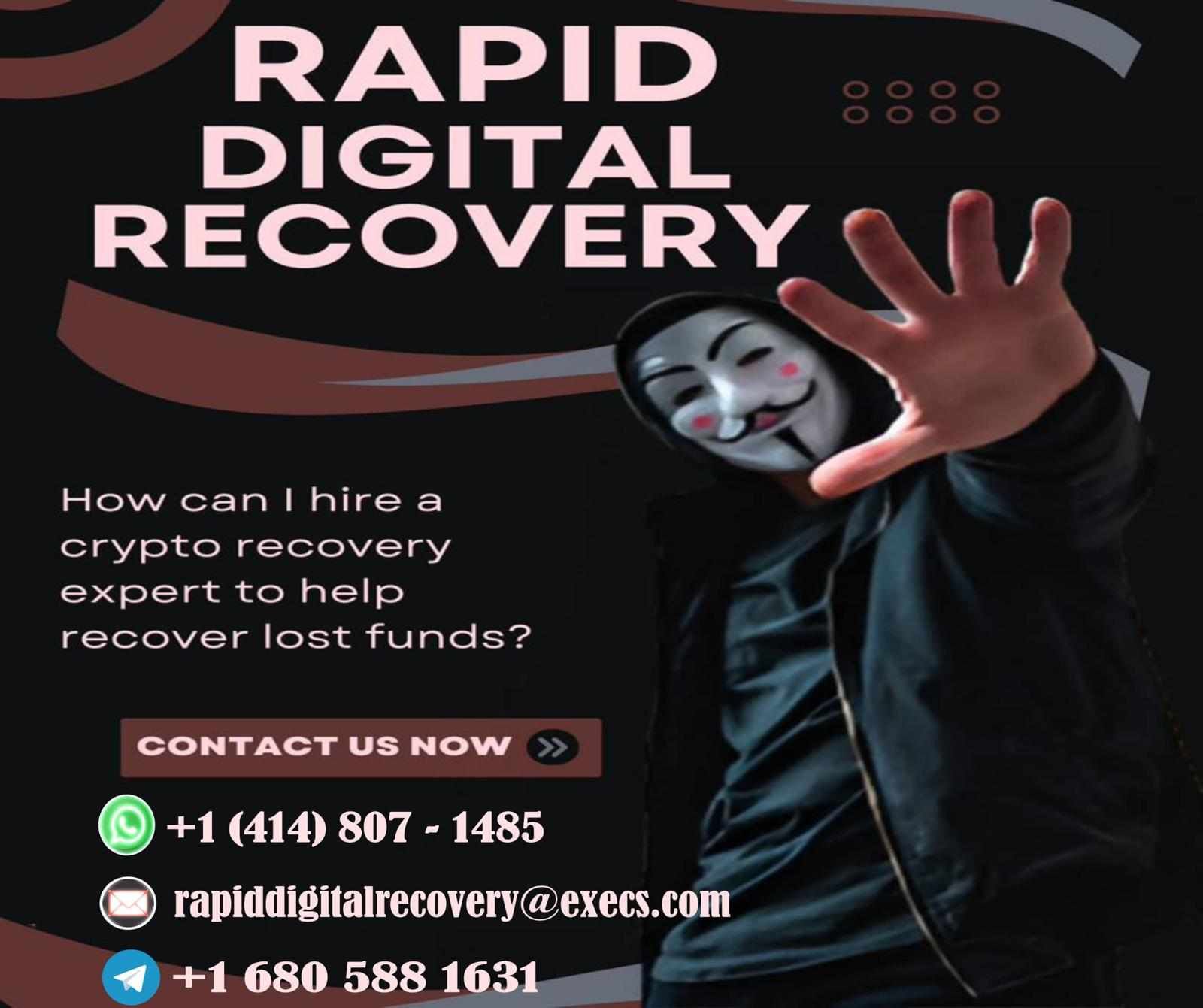HIRE THE BEST CRYPTO EXPERT" TO REVIEW YOUR LOSS CRYPTO: CONSULT RAPID DIGITAL RECOVERY EXPERTISE