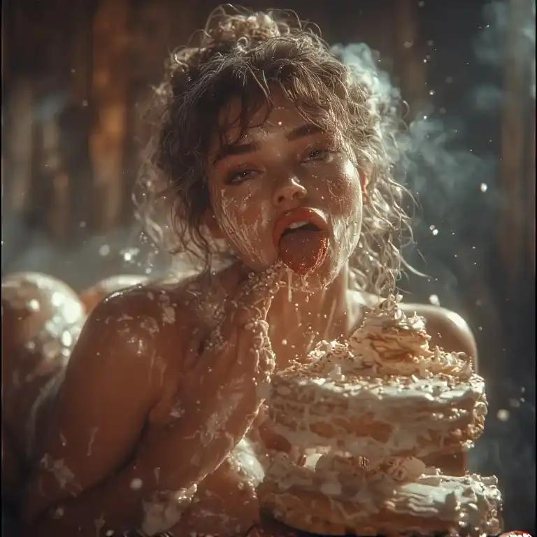 sexy erotic pictures of a bakery photoshoot