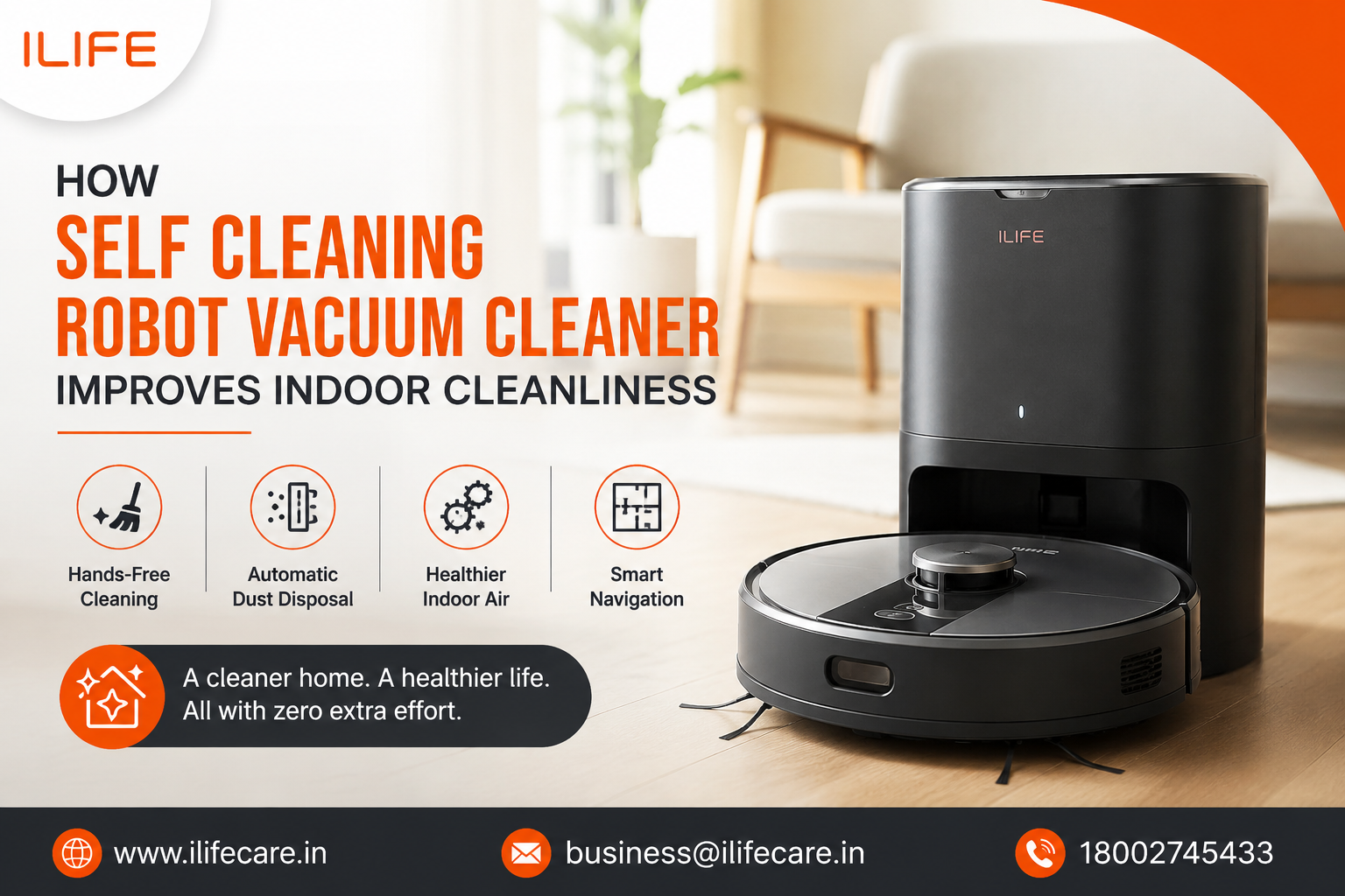 How Self Cleaning Robot Vacuum Cleaner Improves Indoor Cleanliness