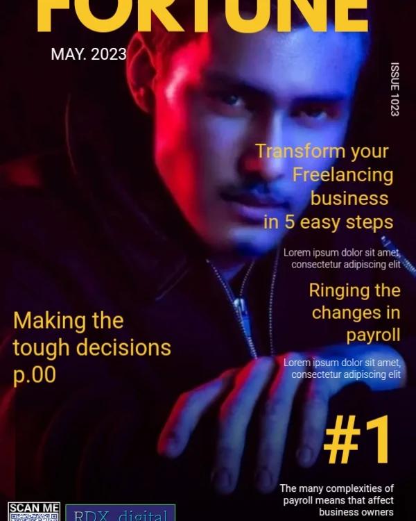 Graphics design magazine cover status video 