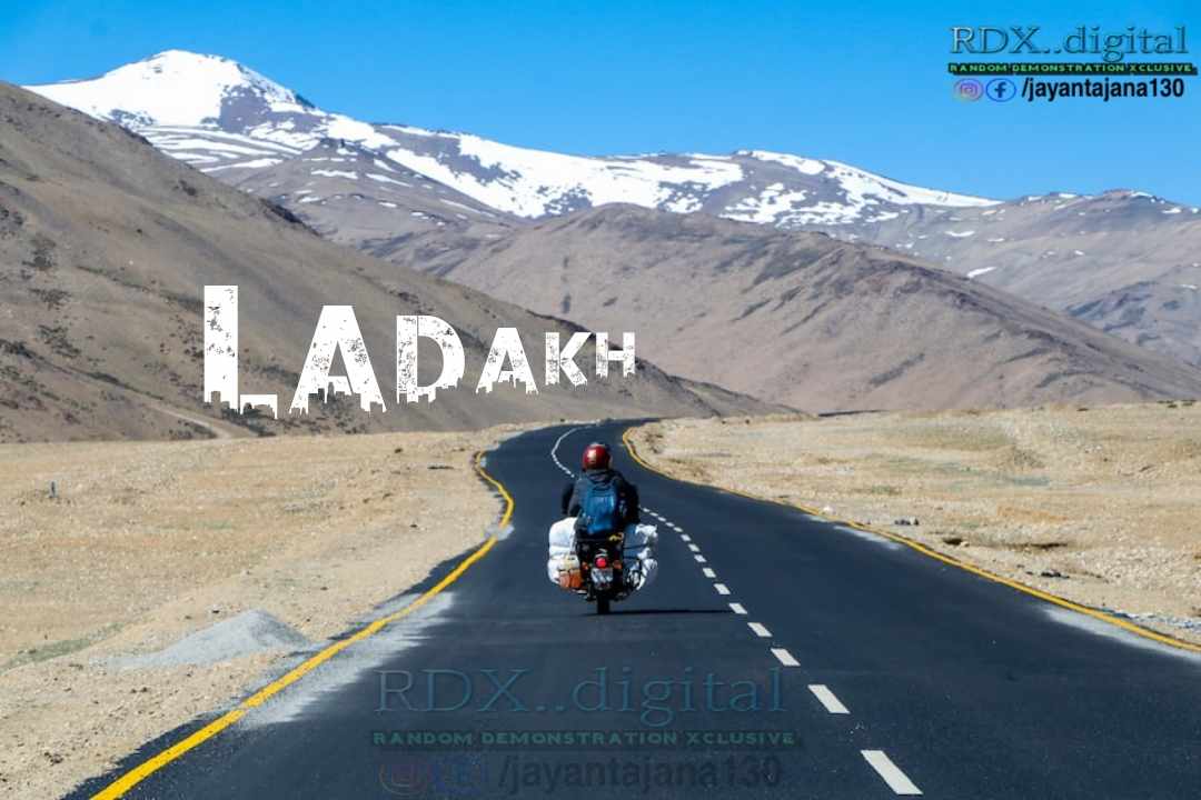Ladakh, photo text front editing 