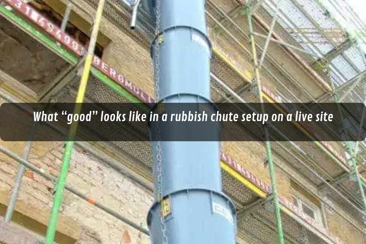 What “good” looks like in a rubbish chute setup on a live site