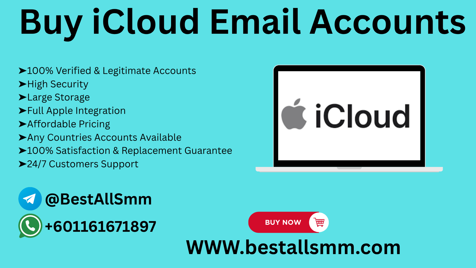 Top #1 Where to Buy iCloud Email Accounts in Bulk (PVA & Aged)