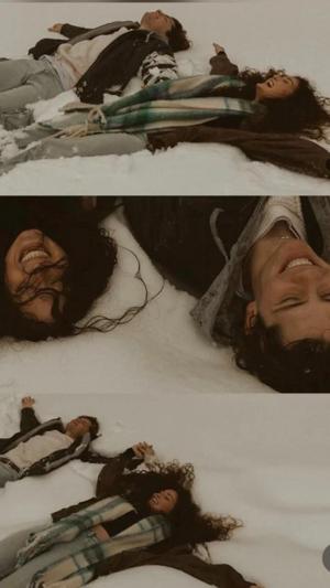 Snow on the beach