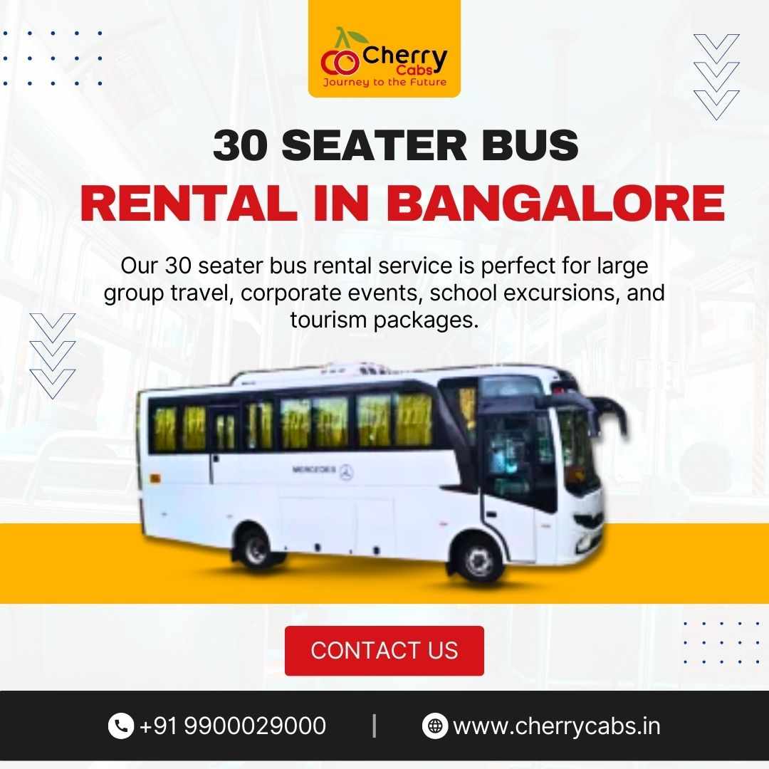 30 Seater Bus Rental in Bangalore Services | cherrycabs.in