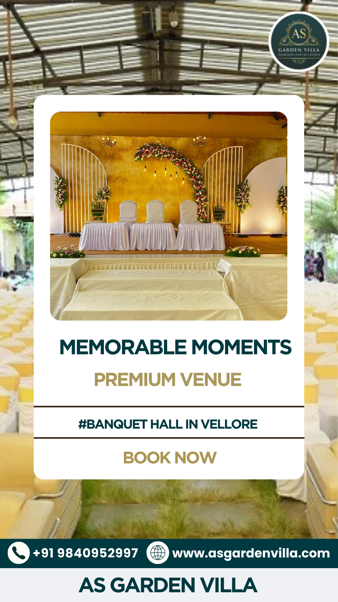 Elegant Banquet Hall in Vellore | AS Garden Villa