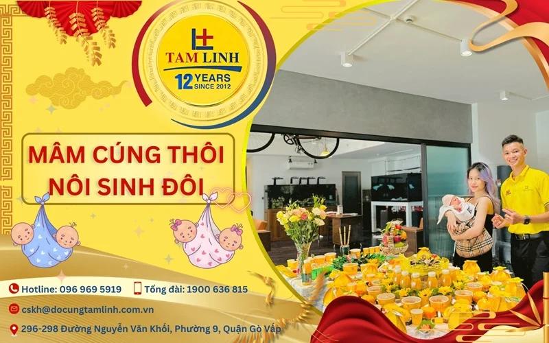 Mâm Cúng Thôi Nôi Sinh Đôi