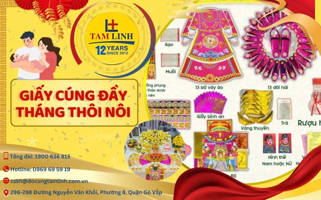 Giấy Cúng Đầy Tháng Thôi Nôi