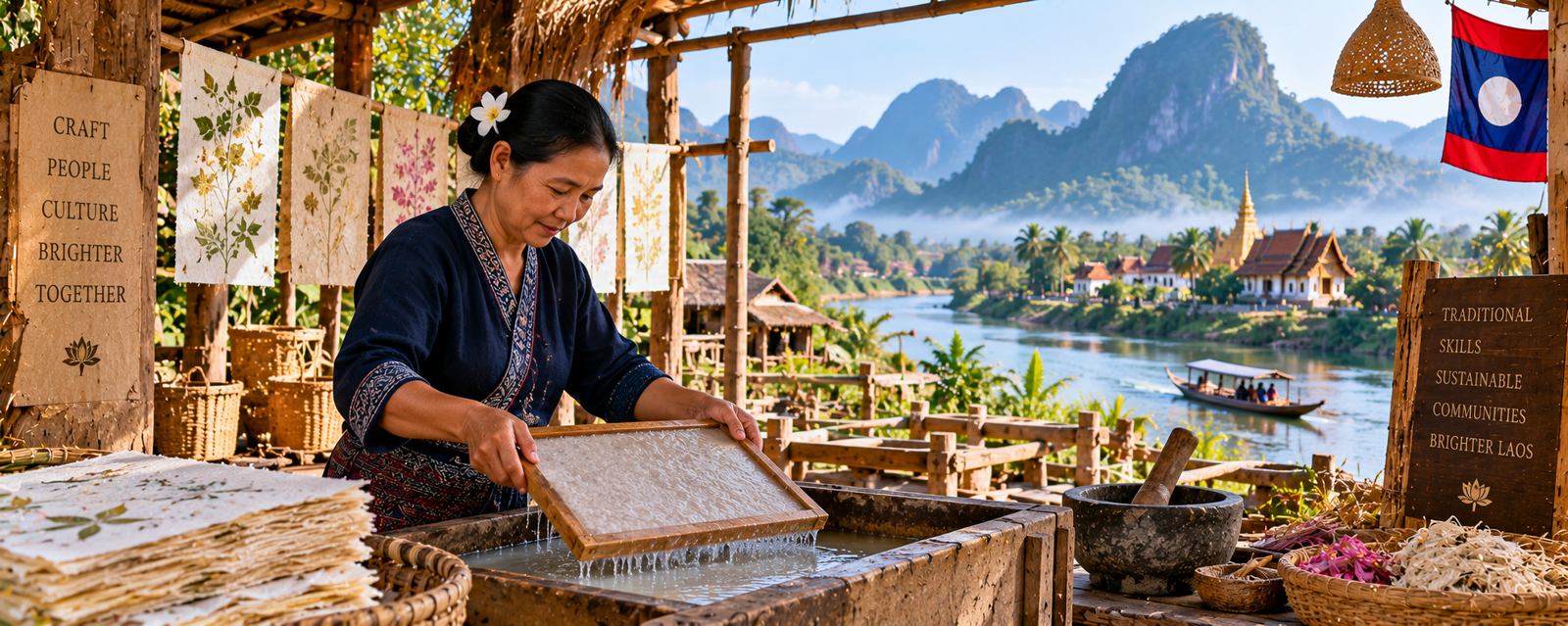 Exploring Laos' Traditional Paper-Making Villages and Craft Heritage