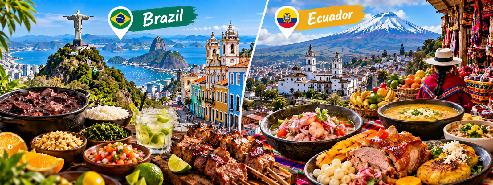 A Food Journey Through Brazil and Ecuador: Local Dishes and Market Finds