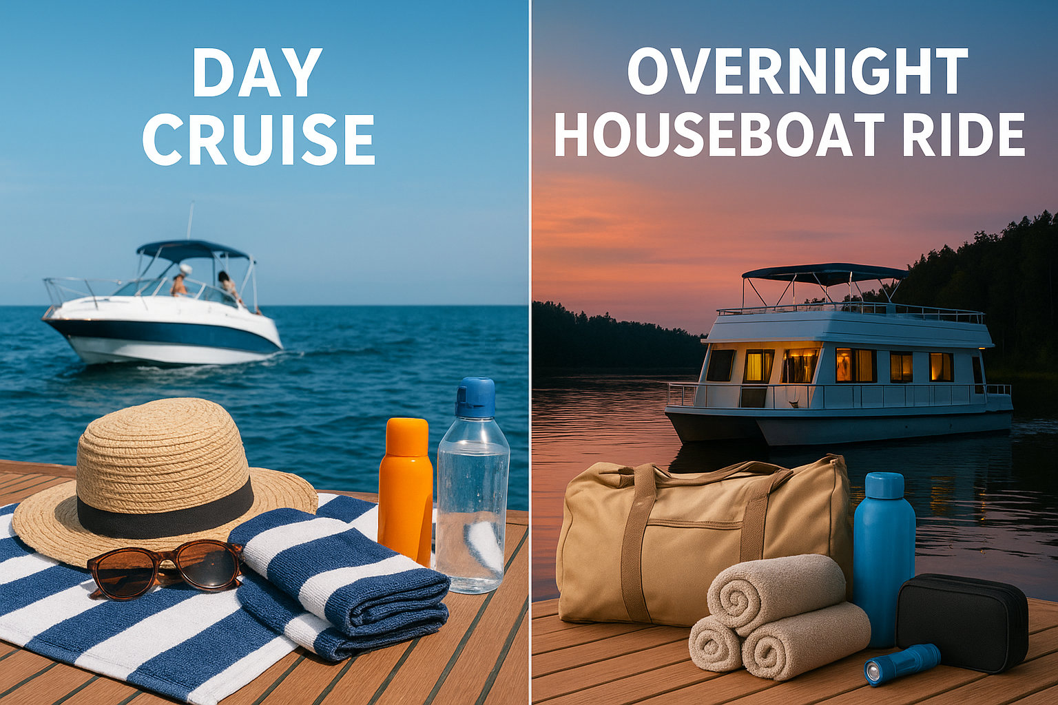 What to Pack for a Day Cruise vs. an Overnight Houseboat Ride