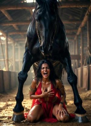 HORSE COCK HUNGRY: RIYA'S STALLION SWALLOW RITUAL (Ritual 5) 🥵💦🐎