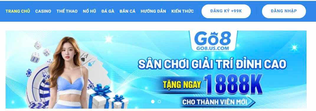 Slot game tại Go8 – Đa dạng, dễ chơi, trúng lớn