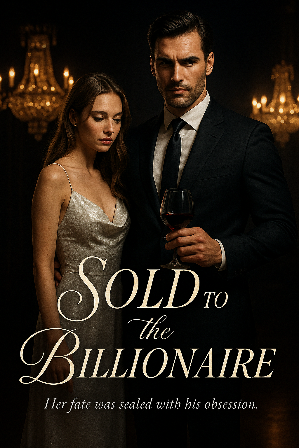 “SOLD TO THE BILLIONAIRE” in bold gold metallic font