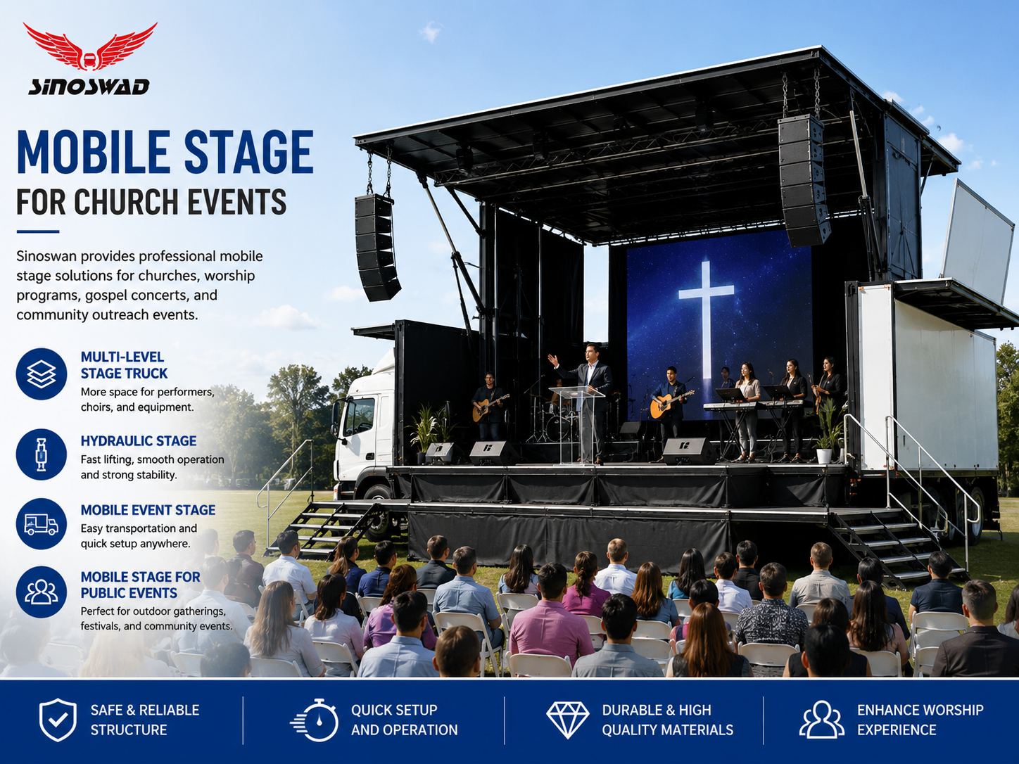 Mobile Stage for Church Events by Sinoswan