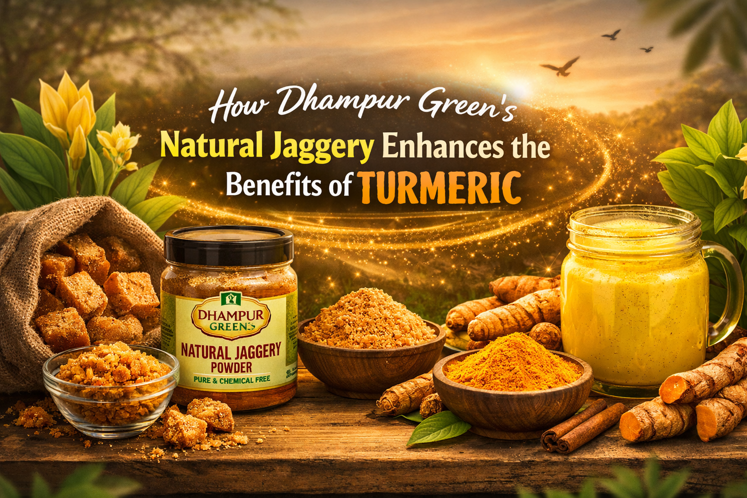 How Dhampur Green’s Natural Jaggery Enhances the Benefits of Turmeric