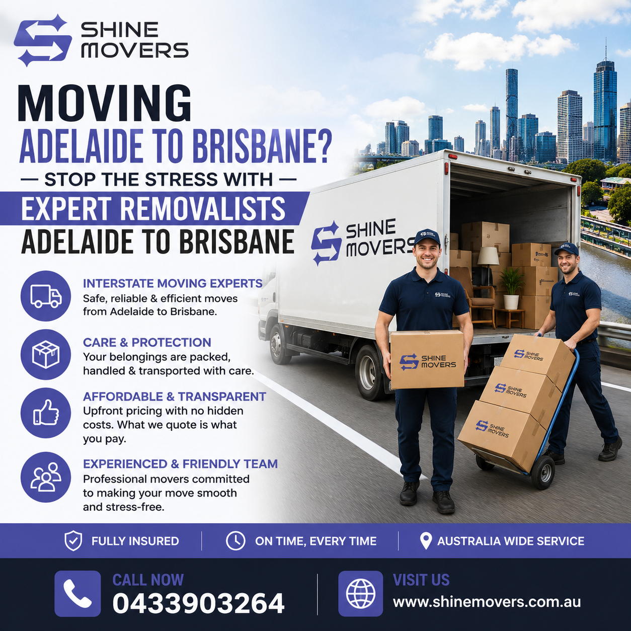 Moving Adelaide to Brisbane? Stop the Stress With Expert Removalists Adelaide to Brisbane
