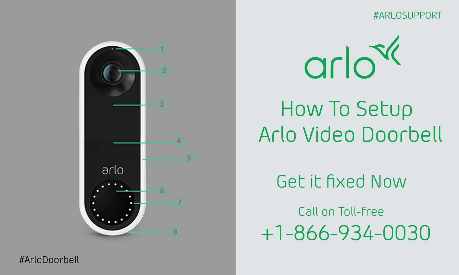 How to install and Setup an Arlo Video doorbell | +1-866-934-0030