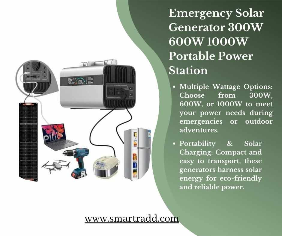 Powerful Emergency Solar Generators: 300W, 600W, and 1000W Portable Solutions