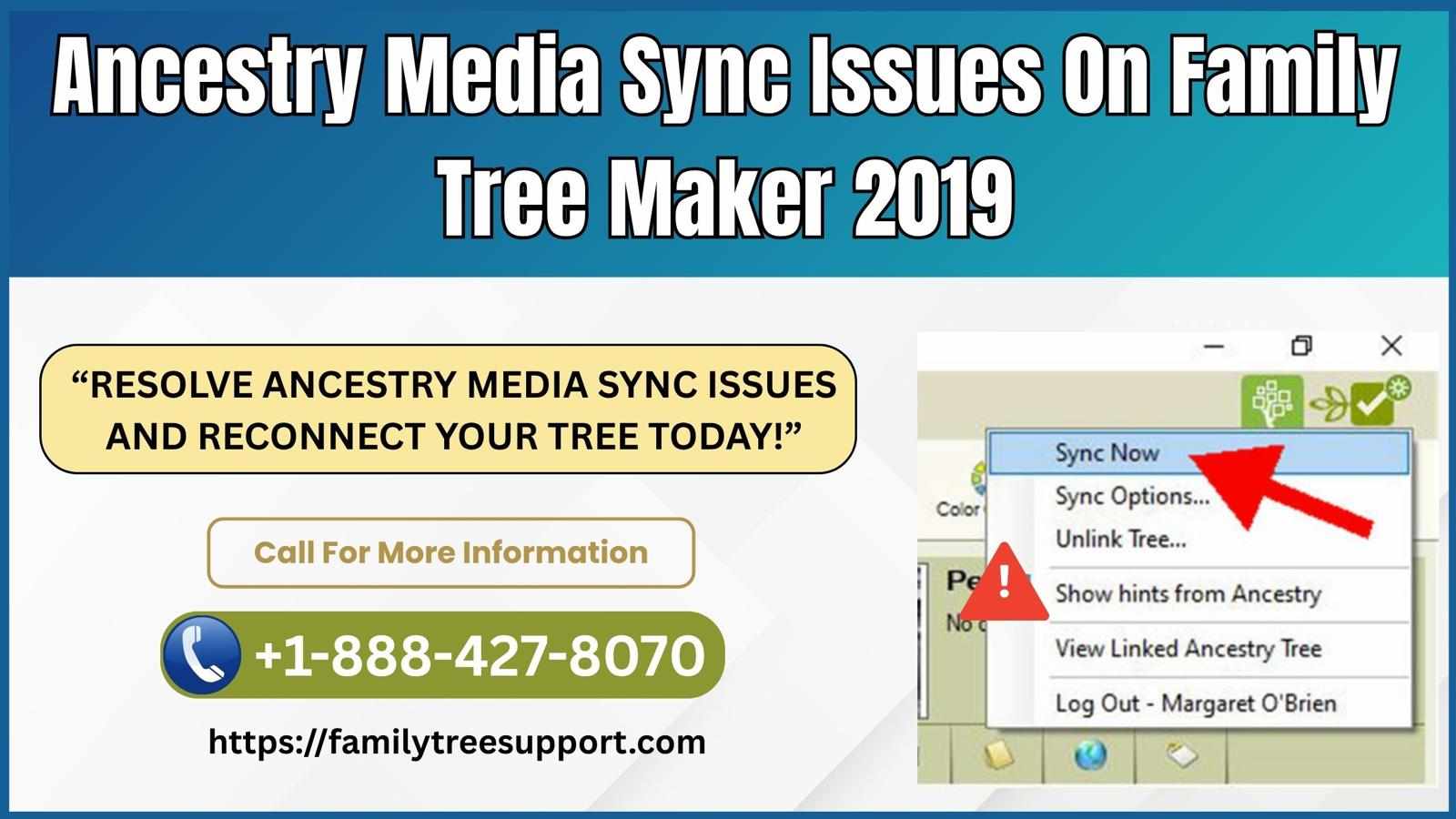Ancestry media sync issues on Family Tree Maker 2019