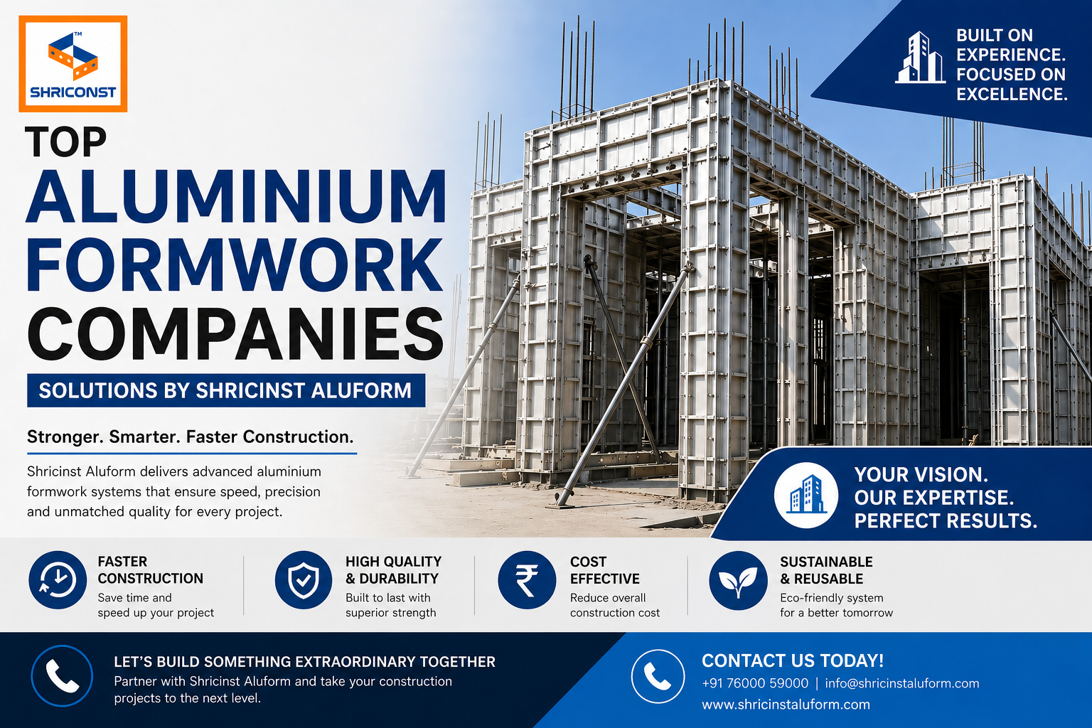 Top Aluminium Formwork Companies Solutions by Shricinst Aluform
