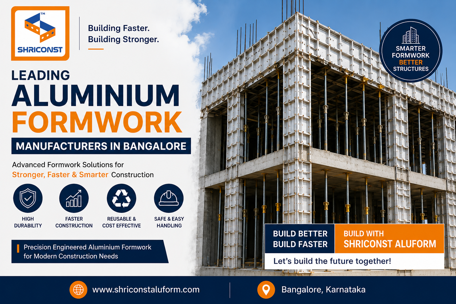 Leading Aluminium Formwork Manufacturers in Bangalore | Shriconst Aluform