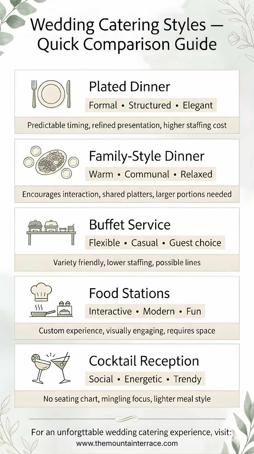 Wedding Catering Styles Quick Comparison