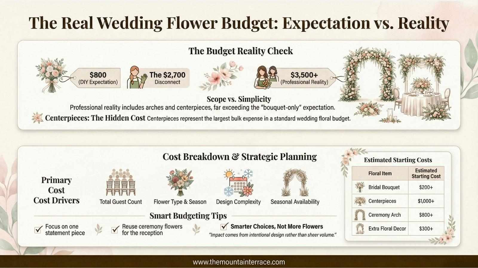 The Real wedding Flower Budget
