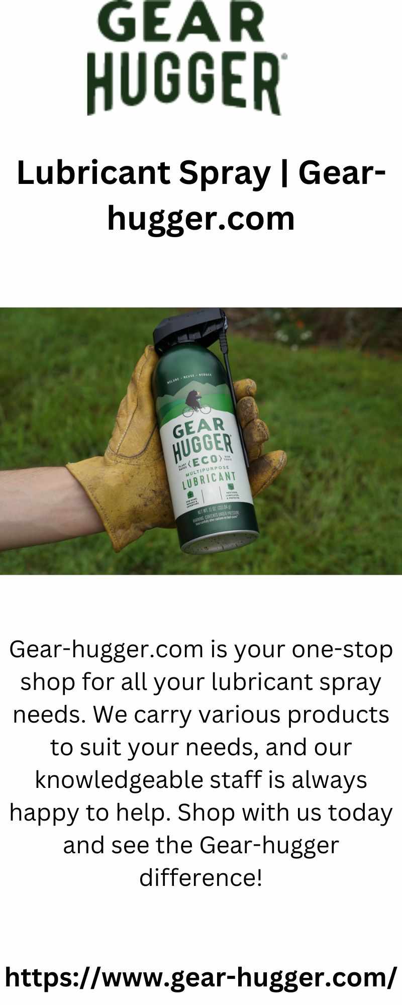 Lubricant Spray | Gear-hugger.com